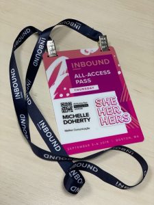 Credencial do evento INBOUND 2019